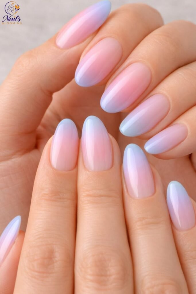 Soft Ombre Fade nails