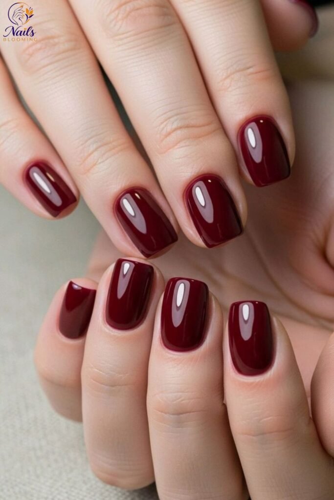 Deep Burgundy or Wine Nail Designs