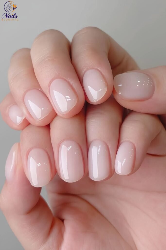 Milky White or Sheer Nails