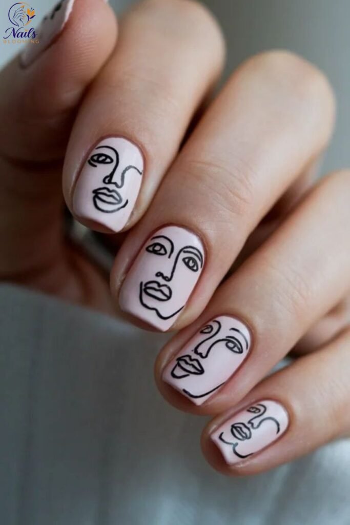 Abstract Line Art for Modern, Artistic Nails