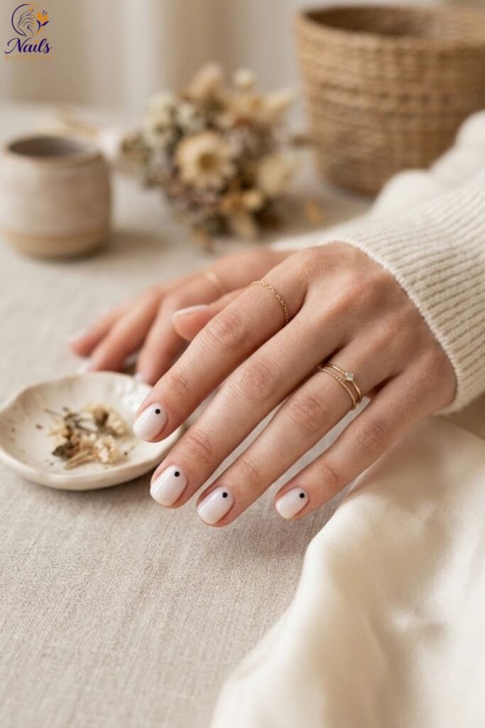 Single Dot Accent Nails