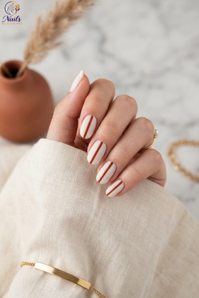 Two Tone Minimalist Nails