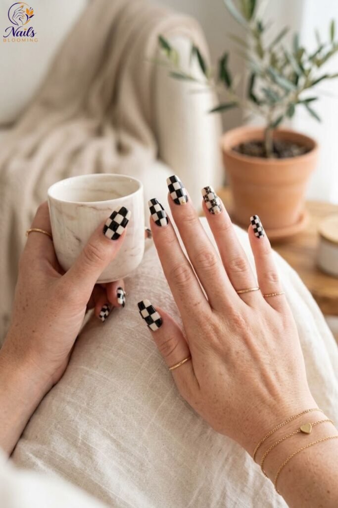 Checkerboard Pattern Acrylics