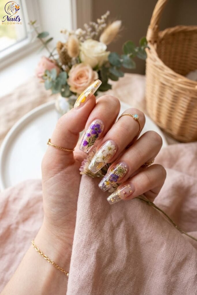 Encapsulated Glitter and Pressed Flowers