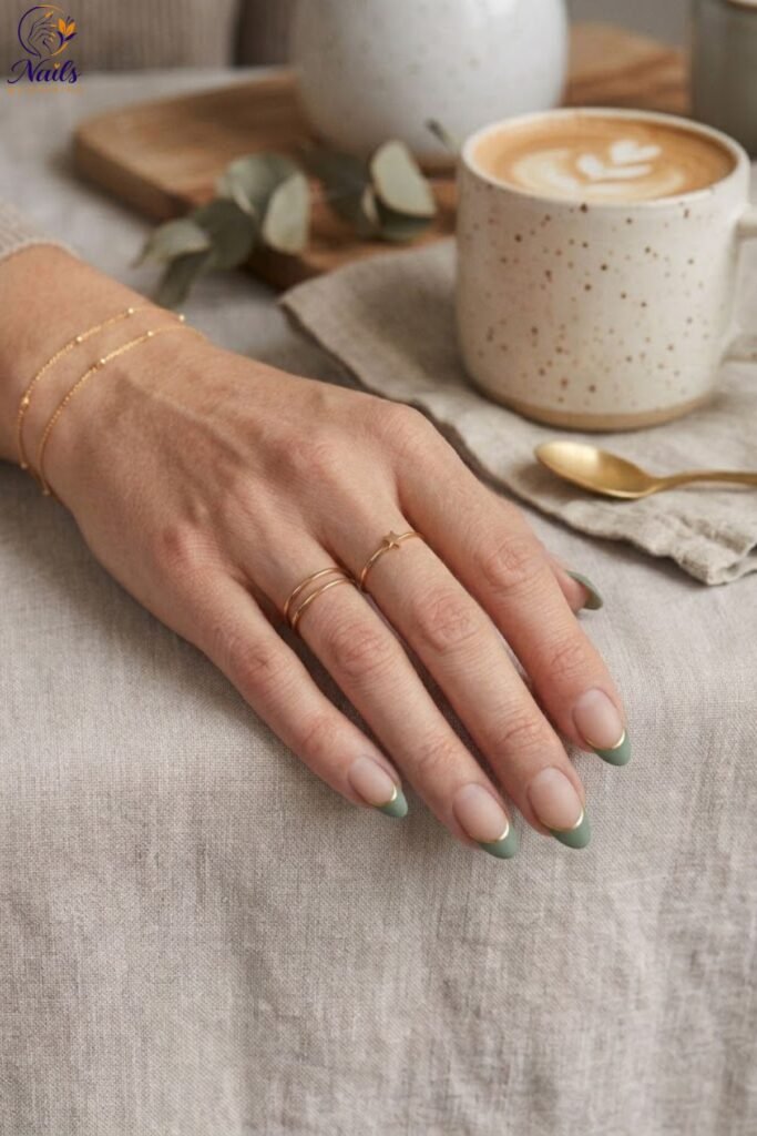 Negative Space Tip Manicure
