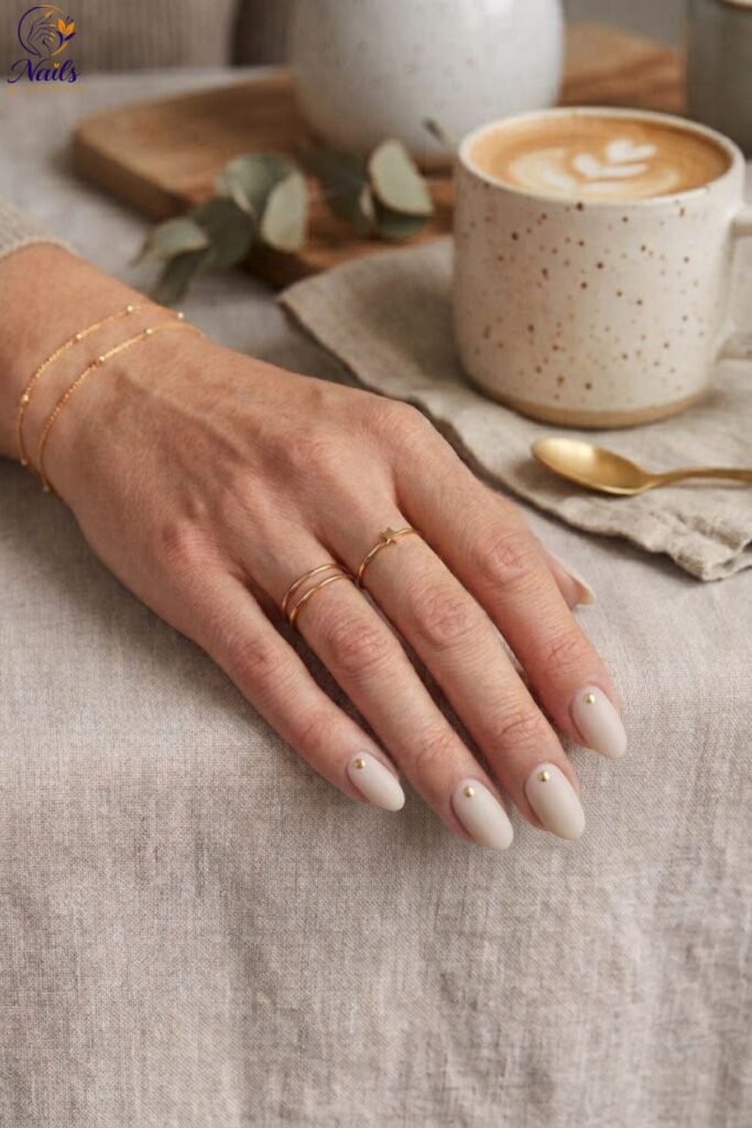 Simple Nail Designs with a Single Dot Accent