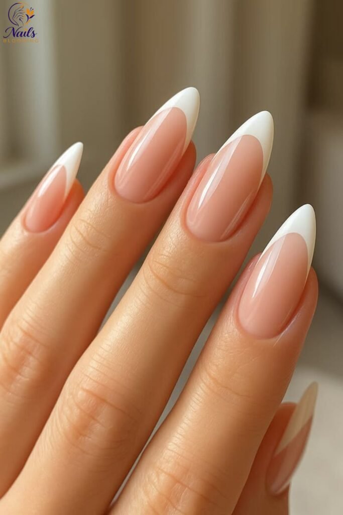 Almond With a Delicate French Tip