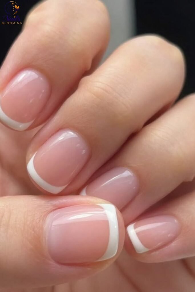 Classic White Tip on Short Square Nails