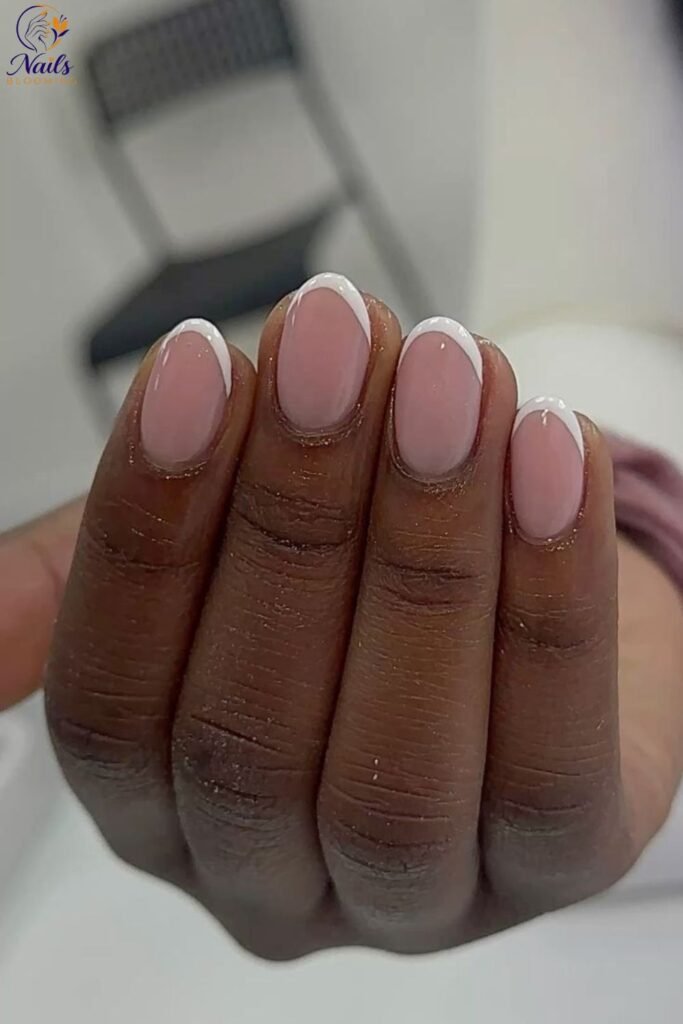 Almond Adjacent Rounded Tips on Short Nails