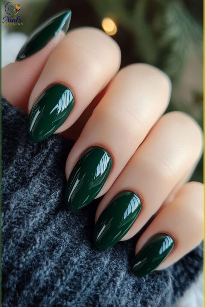 Deep Forest Green Nails