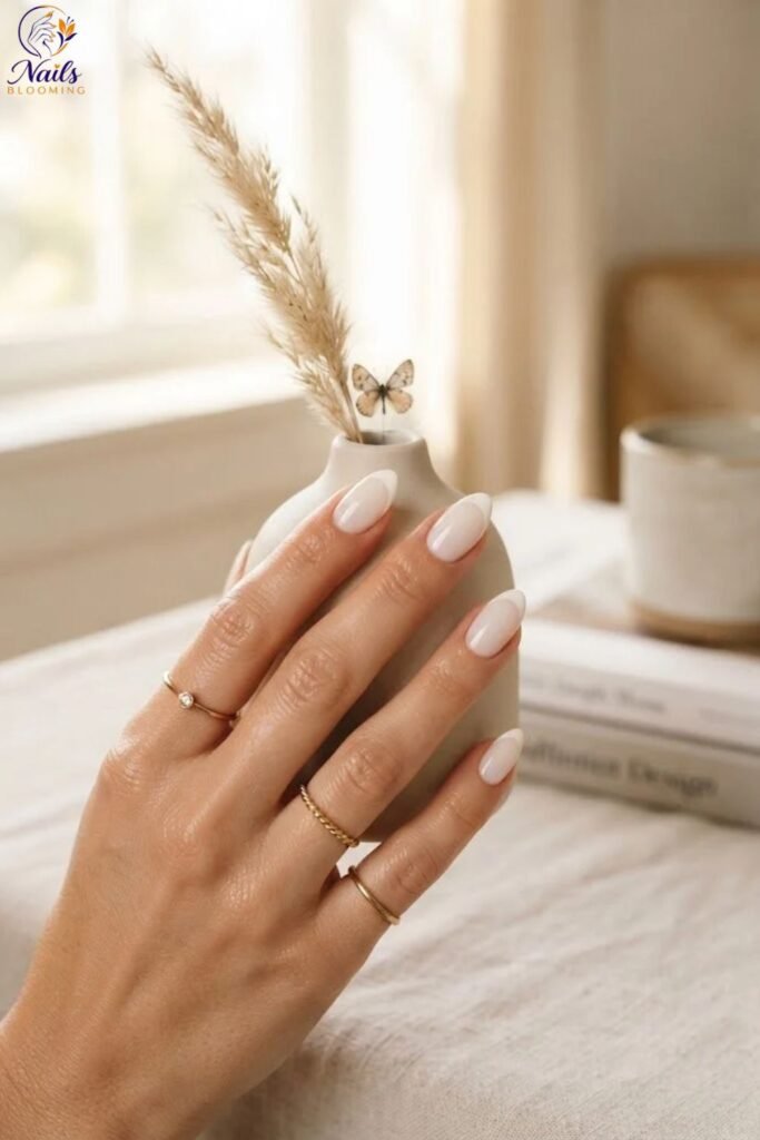 Milky White Base with French Tips
