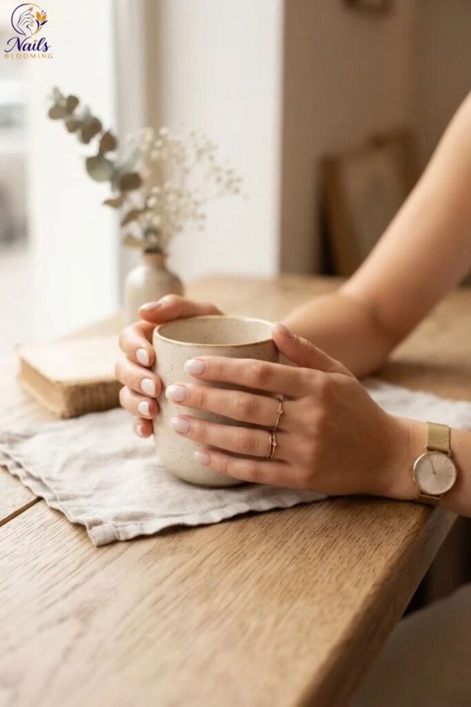 Milky Sheer Nails for Low Maintenance Elegance