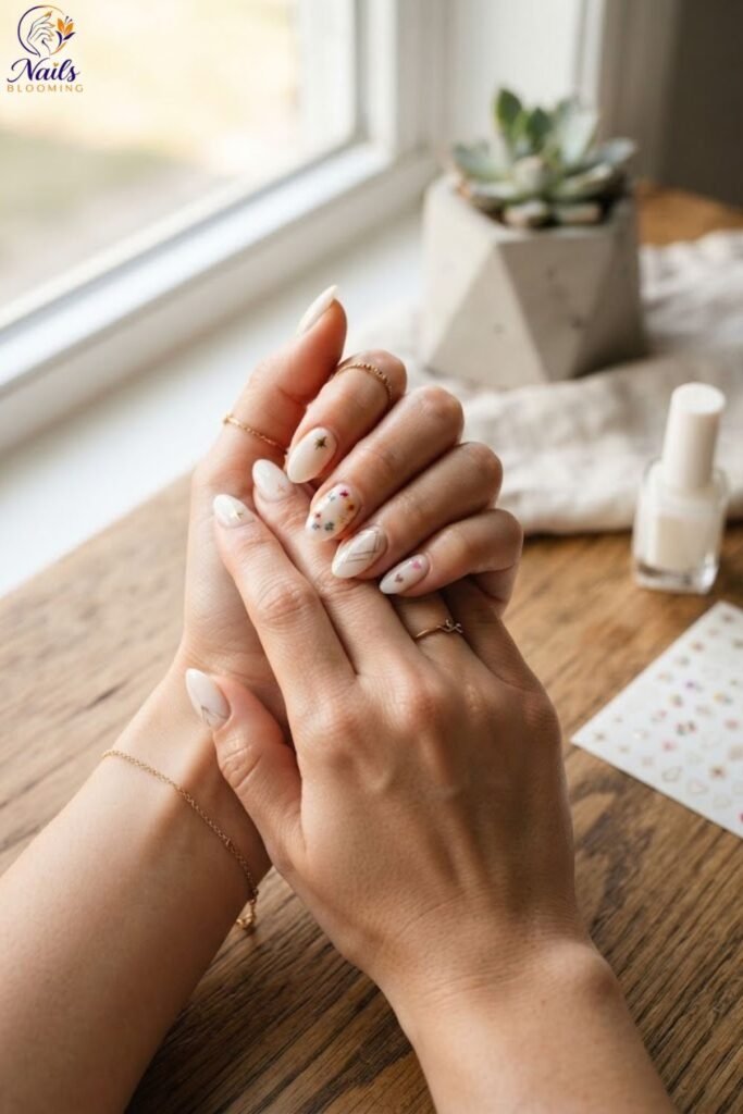 Simple Nail Designs for Beginners at Home with Nail Decals