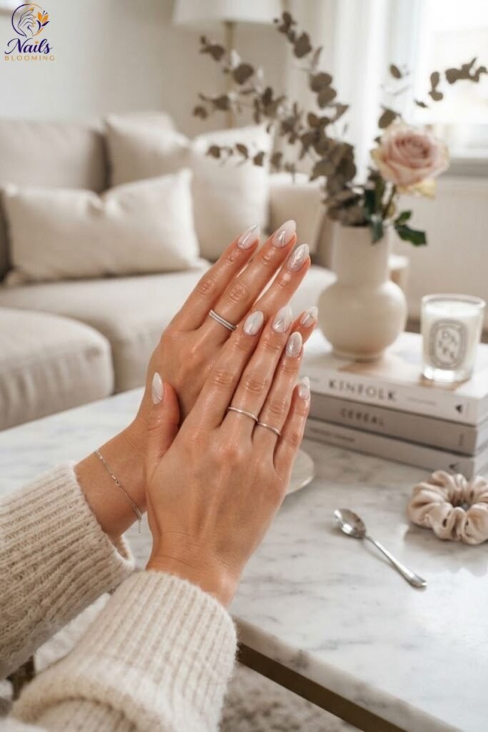 Fine Silver Line Detail Almond